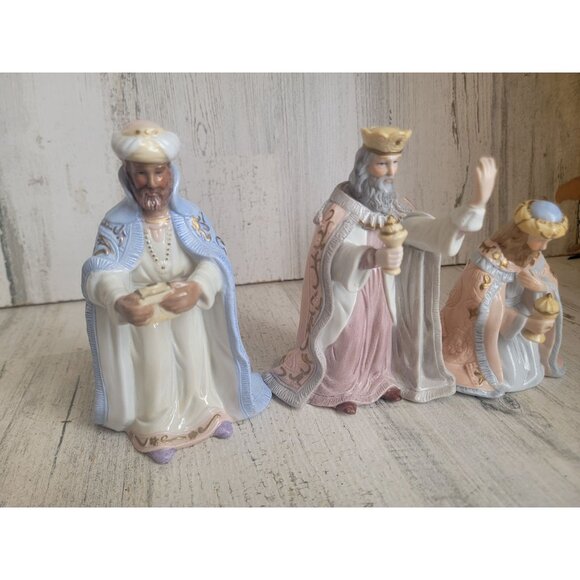 Lefton 1992 three kings baby Jesus nativity scene Xmas set figure - Picture 2 of 6